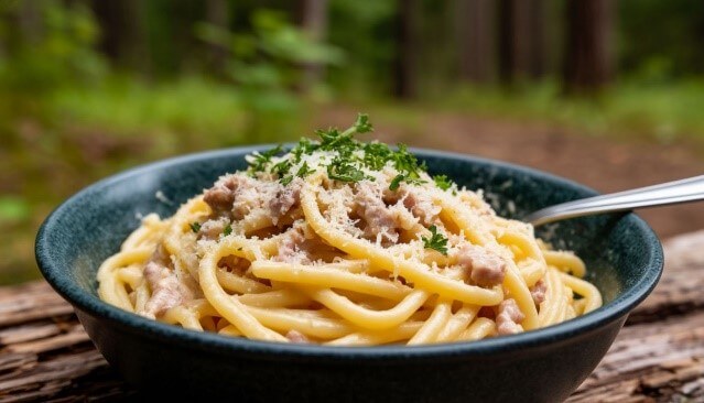 Pasta-karbonara-po-pohodnomu